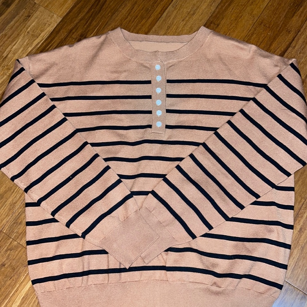 SHEIN size Xl stripped button down sweater